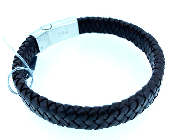 Tribal Brown Woven Leather Bracelet