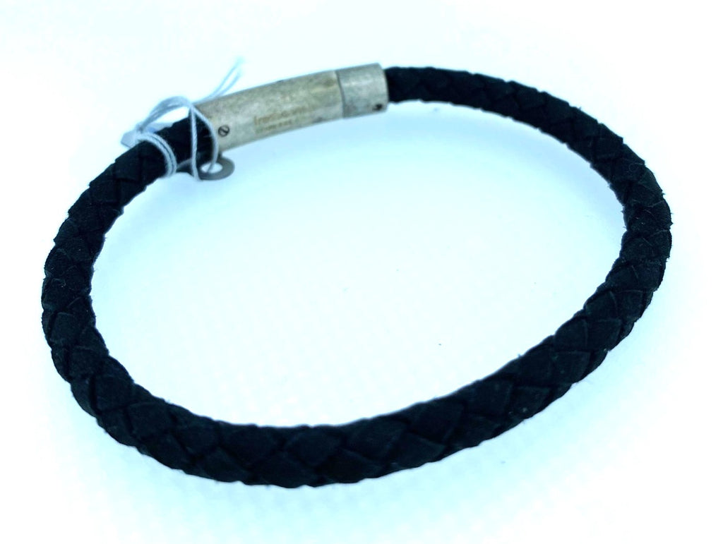 Fred Bennett – Stainless Steel Black Cord Bracelet