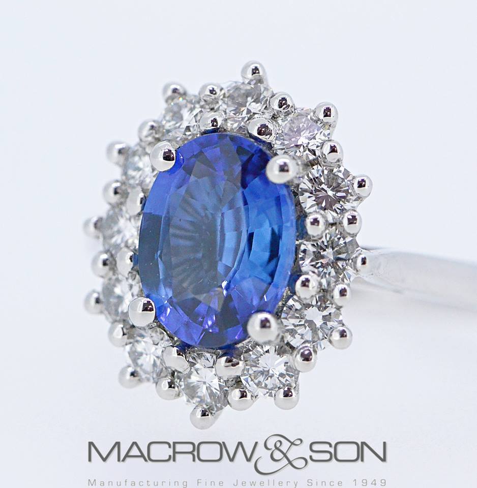Platinum, Sapphire and Diamond dress ring