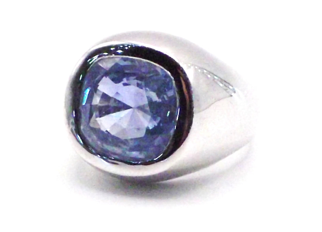 18ct White Gold 12.28 ct rare Sapphire Ring