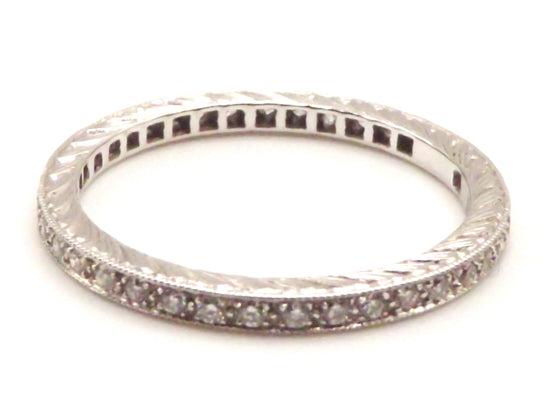 18 ct White Gold full eternity ring with diamonds